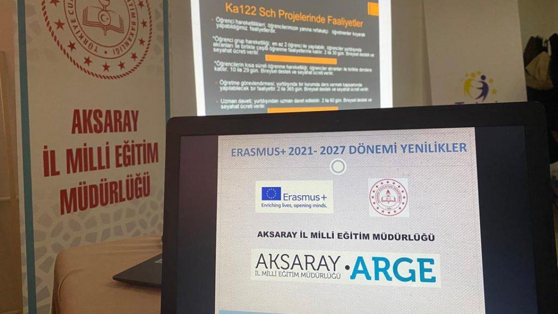 Aksaray İl Millî Eğitim Müdürlüğü ARGE Birimi tarafından  Proje Bilgilendirme Çalıştayı Yapıldı